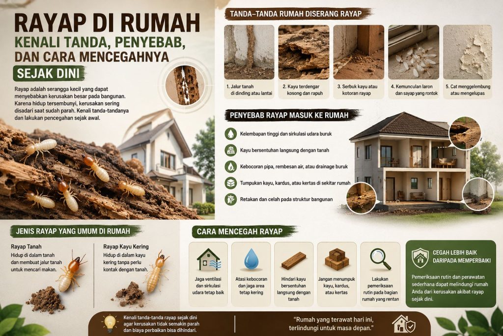 Penyebab Rayap di Rumah